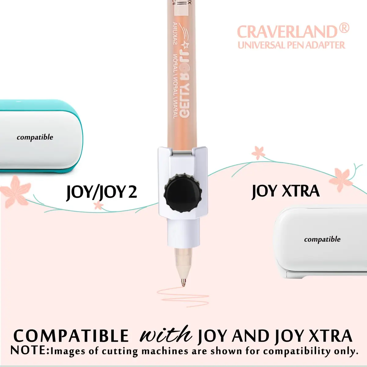 CRAVERLAND Universal Pen Adapter Set for Joy/Joy 2 & Joy Xtra, 2-Pack | Compatible with Sharpie, Crayola, Sakura Hard-Tip Pens (<0.47" Shaft) - view 3
