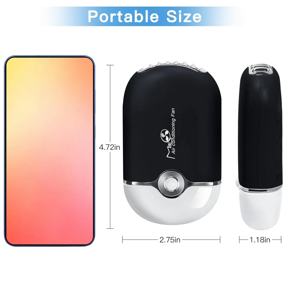 mlogiroa Lash Fan Mini Portable for Eyelash Extension | Rechargeable USB C Eyelash Dryer (Small 1.18 in x 2.7 in x 4.7 in) - view 5