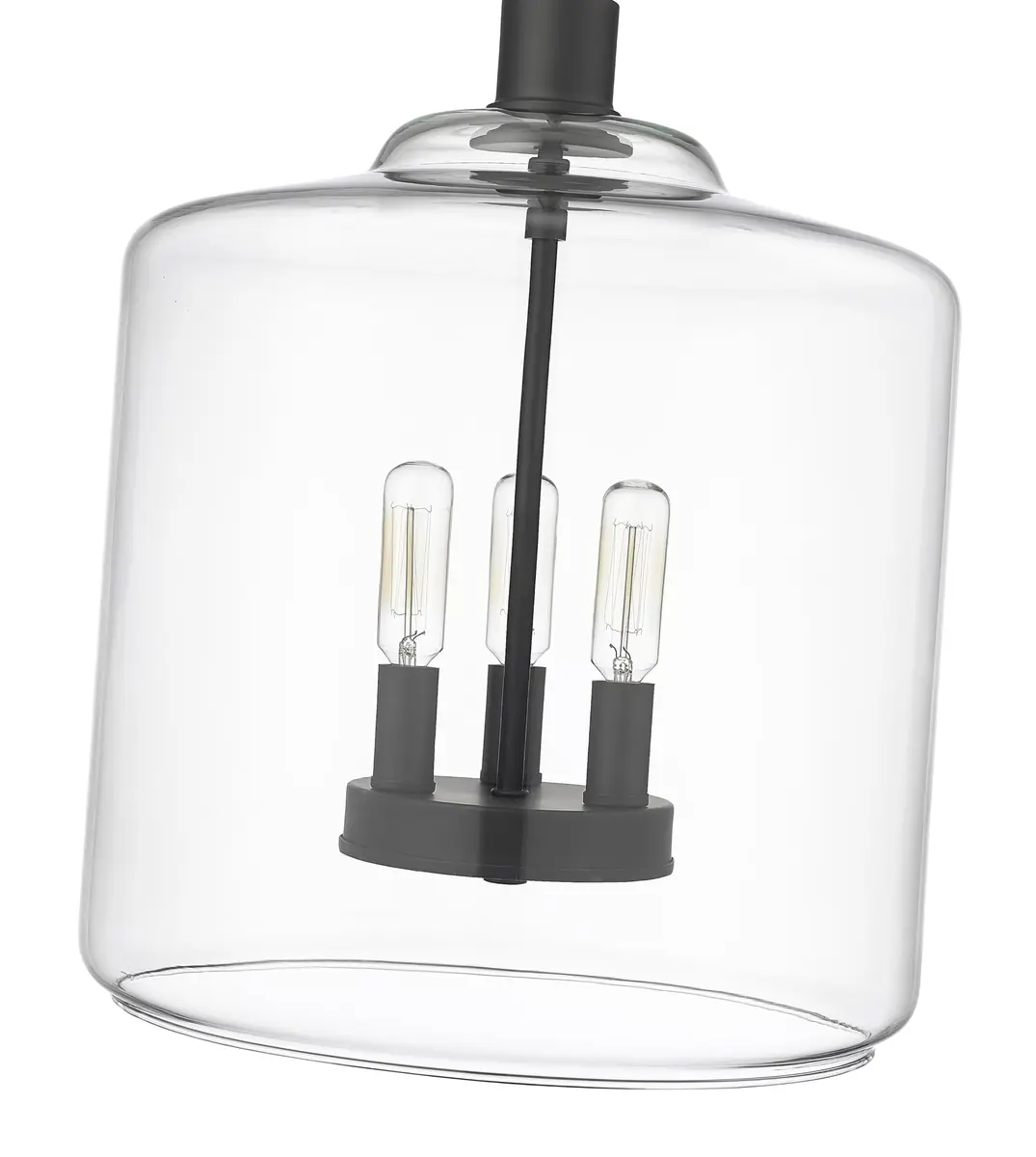 ML Lighting Asheville Collection 46933-MB Metal 3-Light Pendant in Matte Black | Adjustable Heirloom Quality Ceiling Fixture - view 5