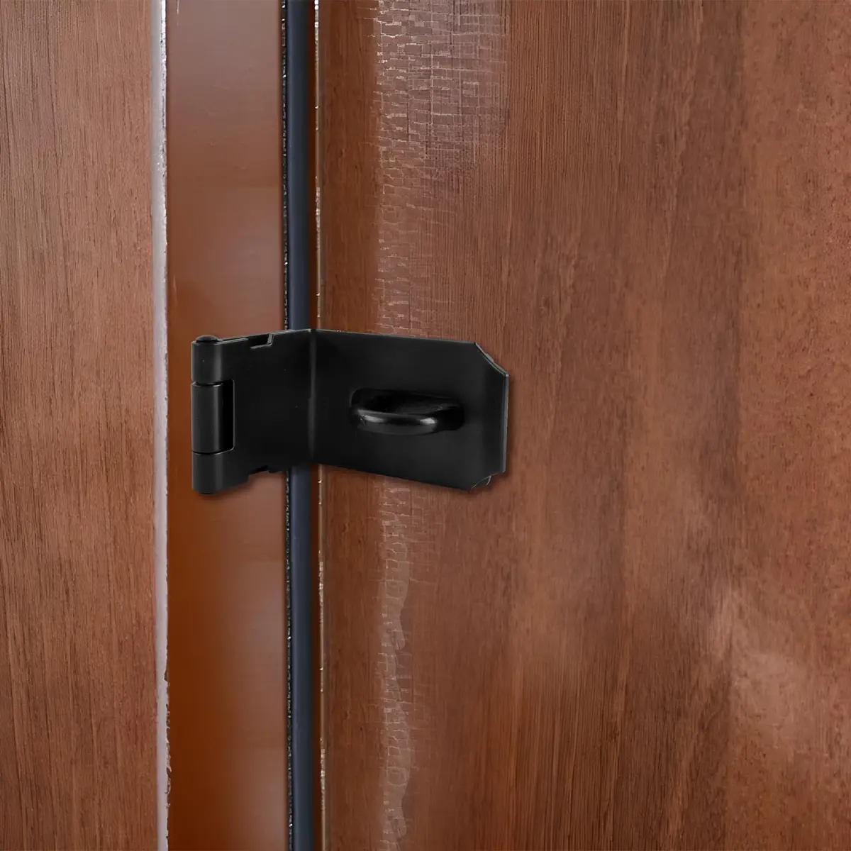 HOWDIA 90 Degree Hasp Latch 6.3cm (2.48 Inch) | Stainless Steel Black Safety Lock for Doors - view 6