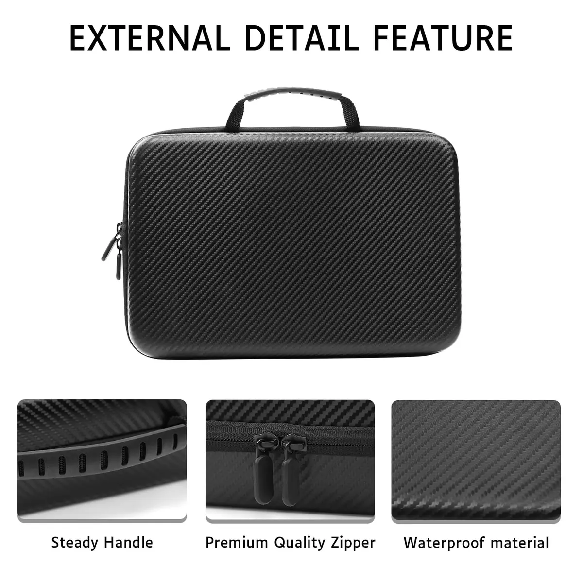 CAIOVSE Watch Travel Case, 8 Slots | Hard Watch Organizer with Removable Shockproof Pillows - view 3
