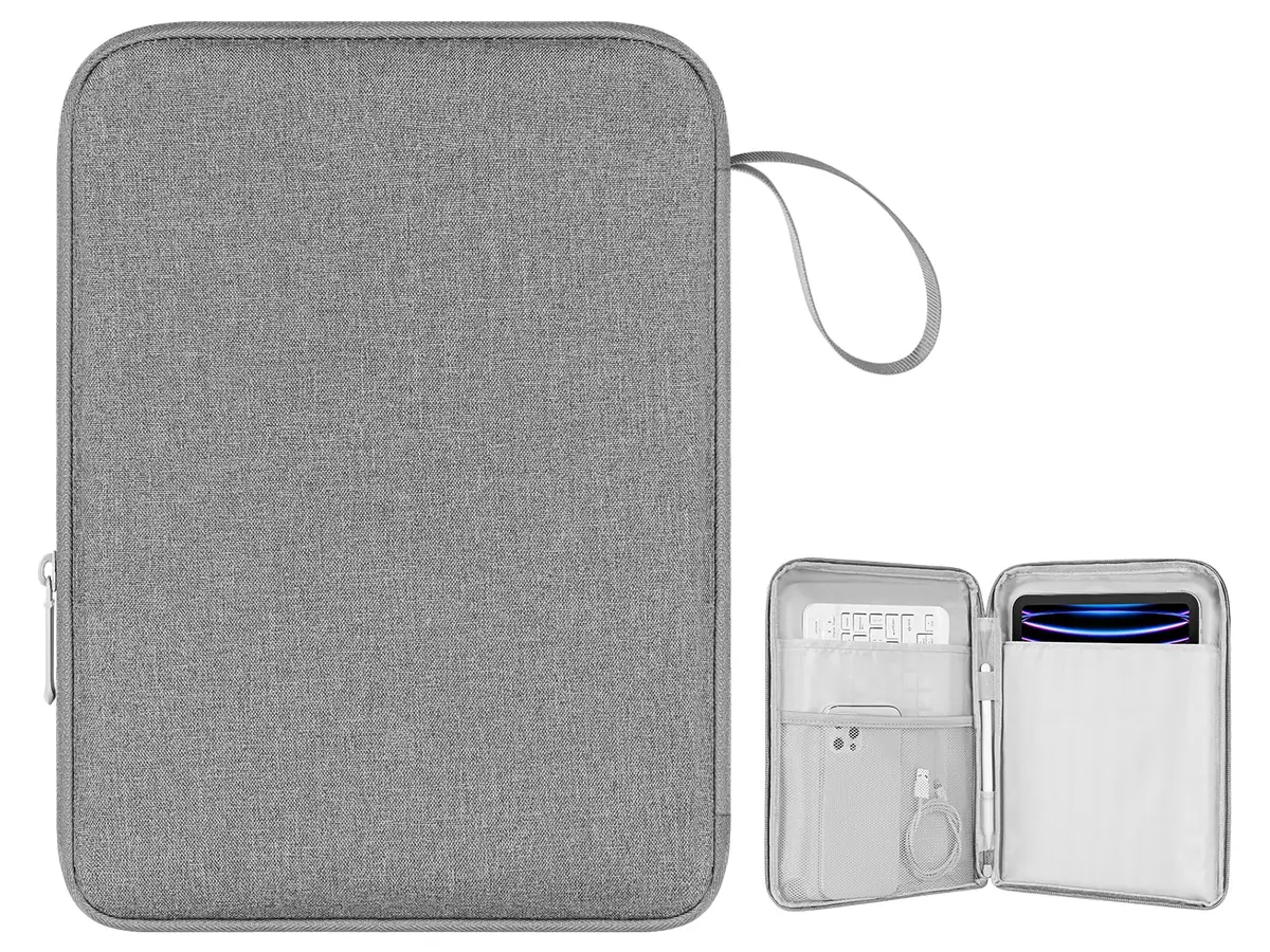 DTTO 9-11" Tablet Sleeve with Handle | Gray Portable Electronic Device Cover - main product image