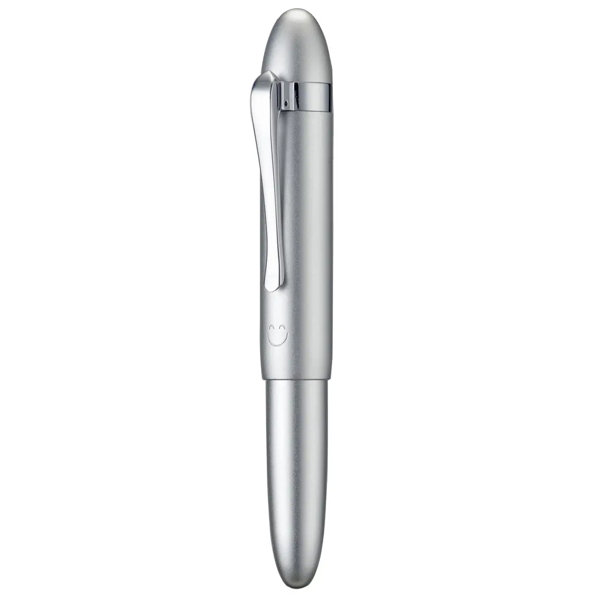 HONG DIAN M1 Fountain Pen Fine Nib Aluminium Short Travel Pen | Elegant Submarine Shape, Silver - main product image