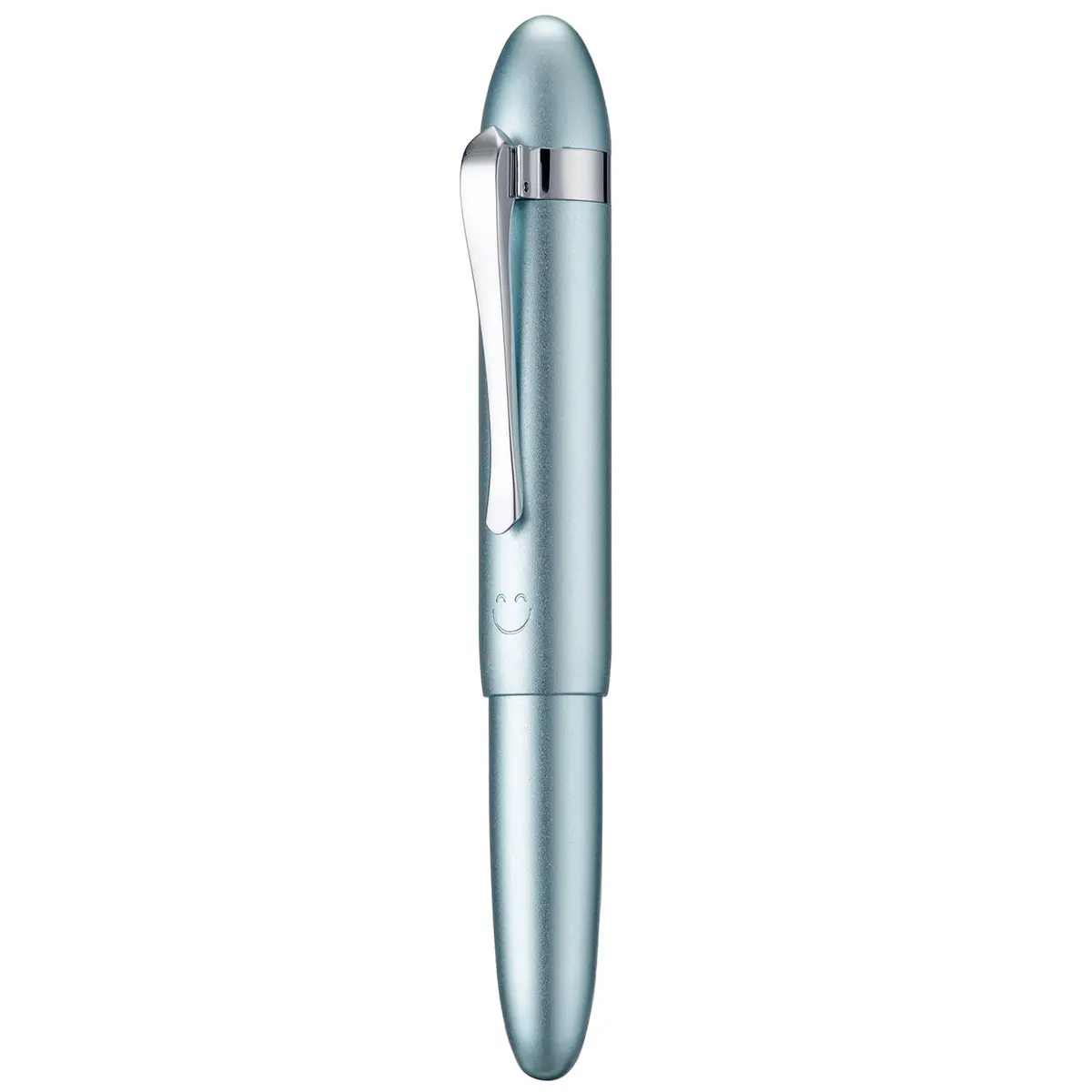 HONG DIAN M1 Fountain Pen Fine Nib, Ice Blue & Submarine Shape Aluminium Short Mini Pocket Travel Pen (105mm / 4.13 inches, 21g) - main product image