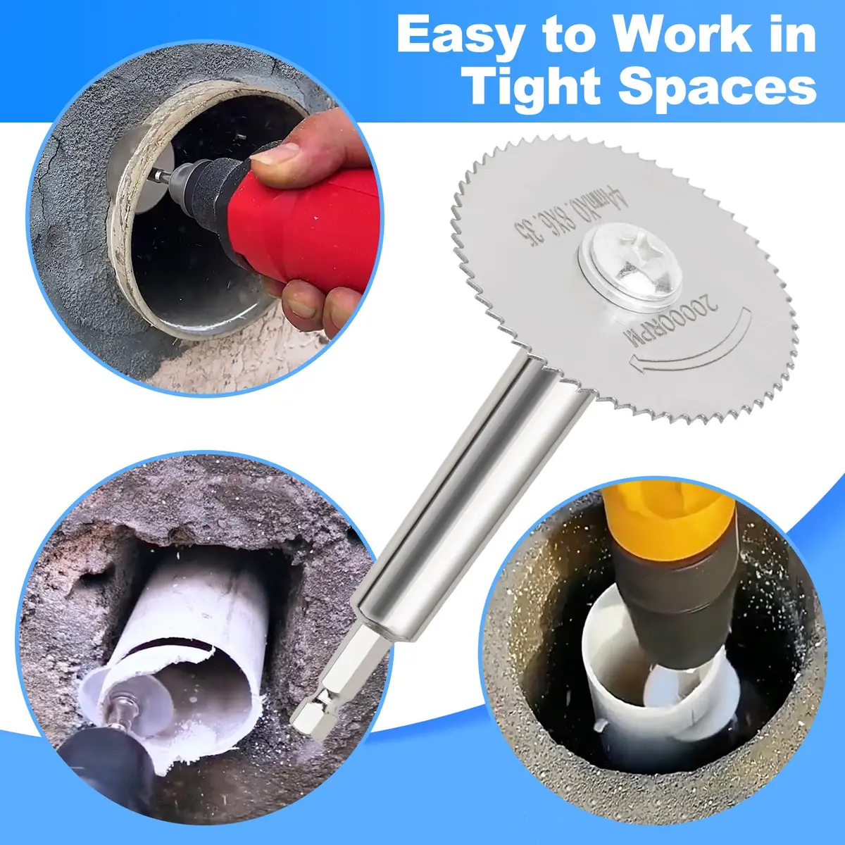 Anmxkoo Inside Pipe Cutter for PVC Pipe | Compact, Professional Plumbing Tool for Small Spaces - view 3