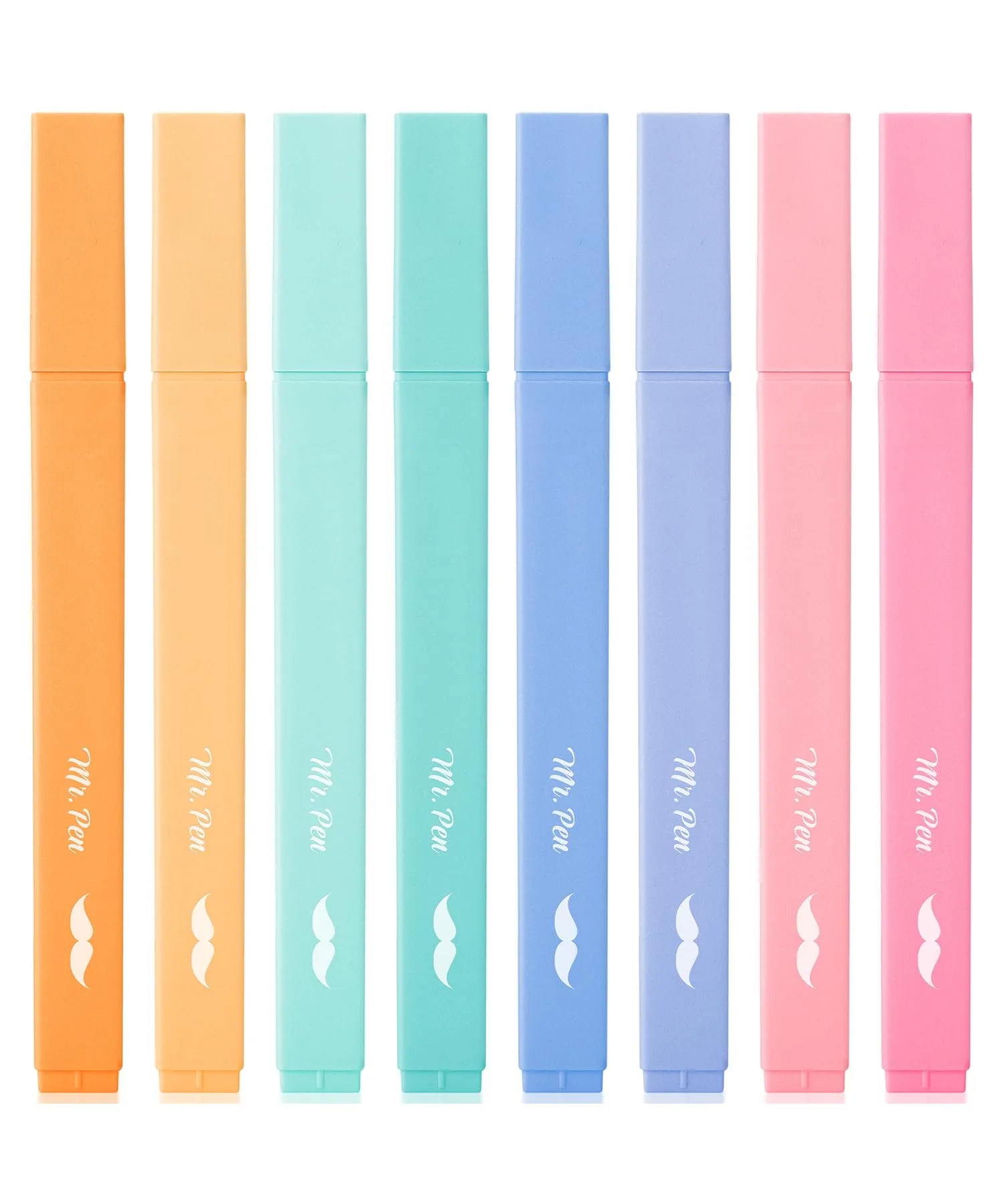Mr. Pen Aesthetic Highlighters No Bleed, 8 Pack, Fairytale Shades, Chisel Tip | Smooth Ink Flow for Journaling & Study - main product image