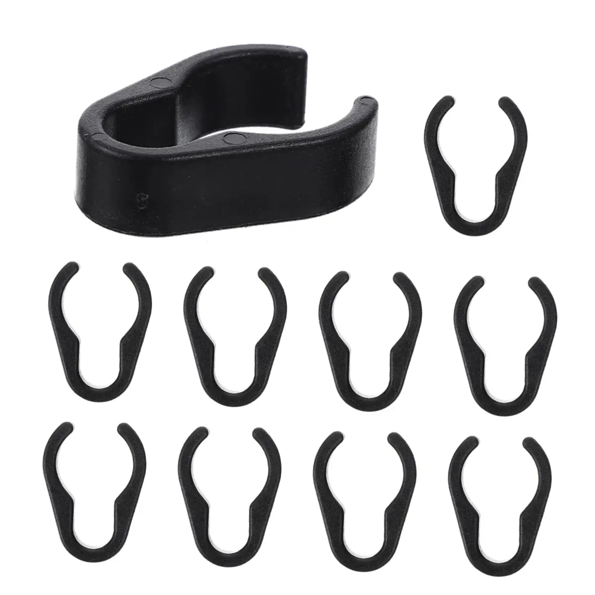TOPPERFUN ABS Microphone Cable Clips for 15-20mm Poles, Black (10-Pack) | Secure Mic Cables on Stands - main product image