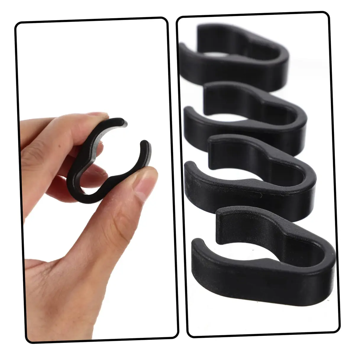 TOPPERFUN ABS Microphone Cable Clips for 15-20mm Poles, Black (10-Pack) | Secure Mic Cables on Stands - view 8