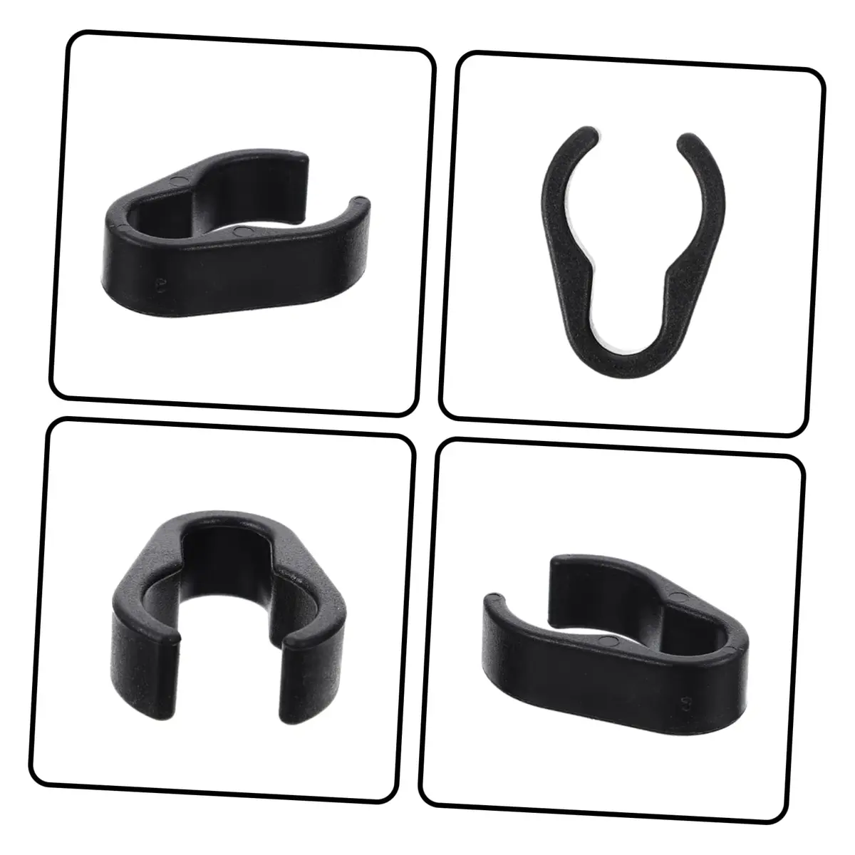 TOPPERFUN ABS Microphone Cable Clips for 15-20mm Poles, Black (10-Pack) | Secure Mic Cables on Stands - view 9