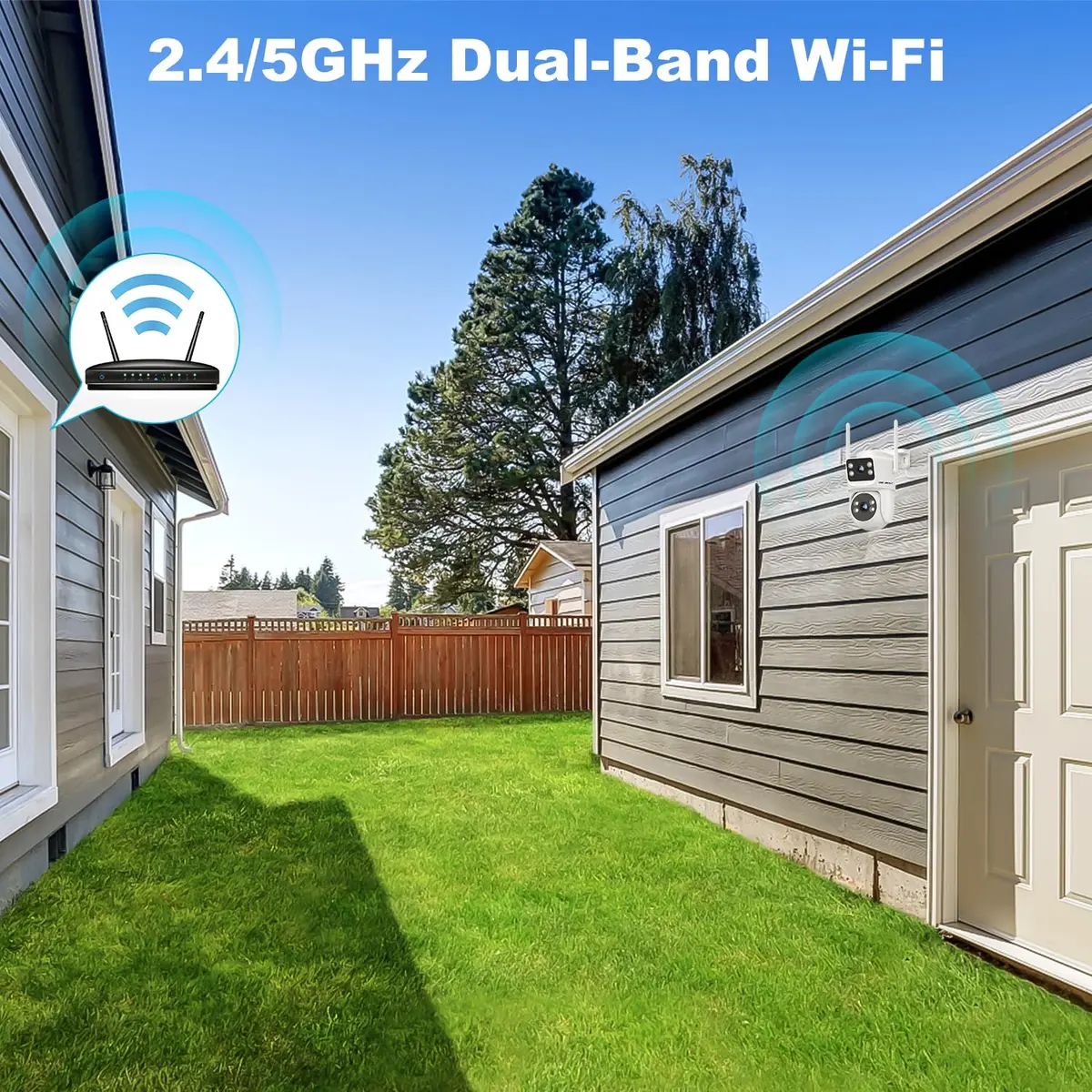 GENBOLT Waterproof PTZ WiFi Security Camera Outdoor 5MP | Dual Lens, Full Color Night Vision, 355° Rotation - view 5