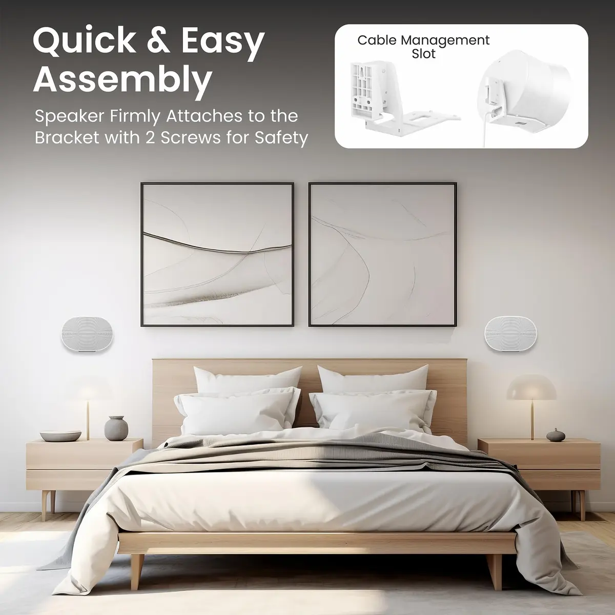 ynVISION.DESIGN White 2 Pack Wall Mount for Sonos Era 300 | Tilt 18° Swivel ±21° - view 6