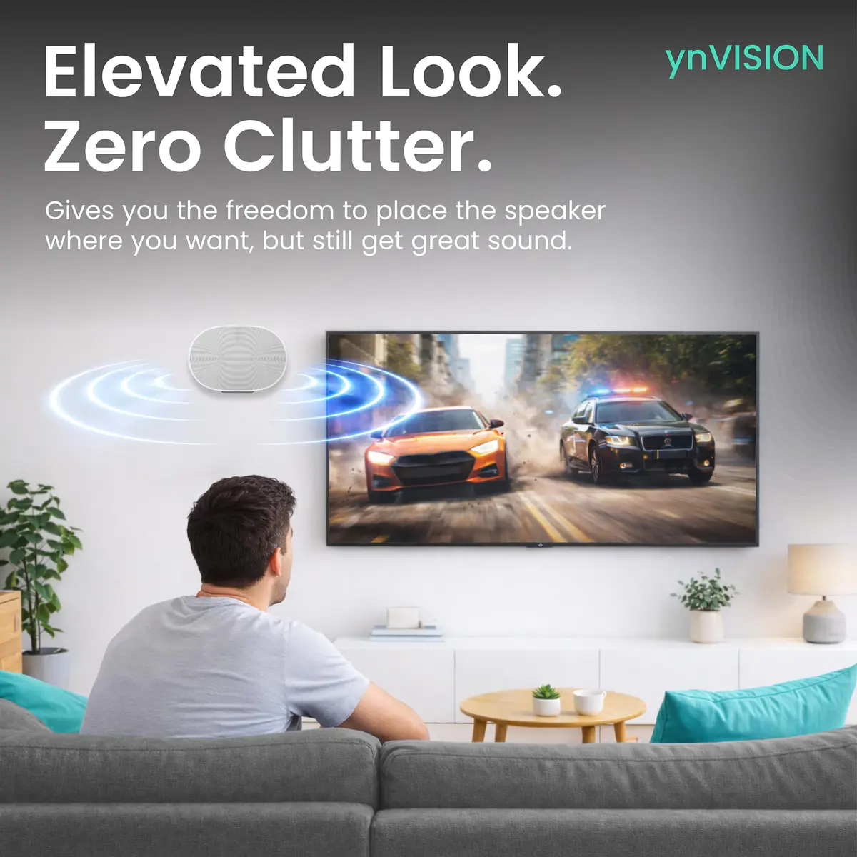 ynVISION.DESIGN White 2 Pack Wall Mount for Sonos Era 300 | Tilt 18° Swivel ±21° - view 2