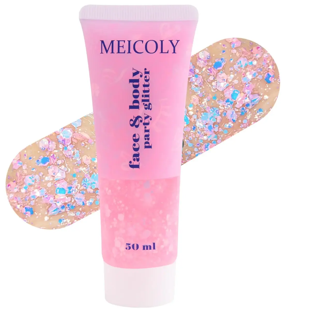MEICOLY Chameleon Baby Pink Body Glitter Gel 0.93oz (26.4g) | Color-Changing Sparkle for Face, Body & Hair - main product image