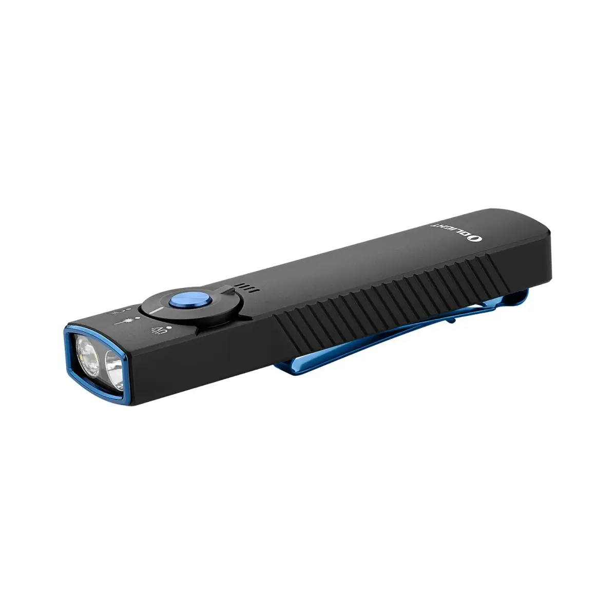 OLIGHT Arkfeld Pro Rechargeable EDC Flat Flashlight Black CW | 1300 Lumens White, UV, Green Beam - main product image
