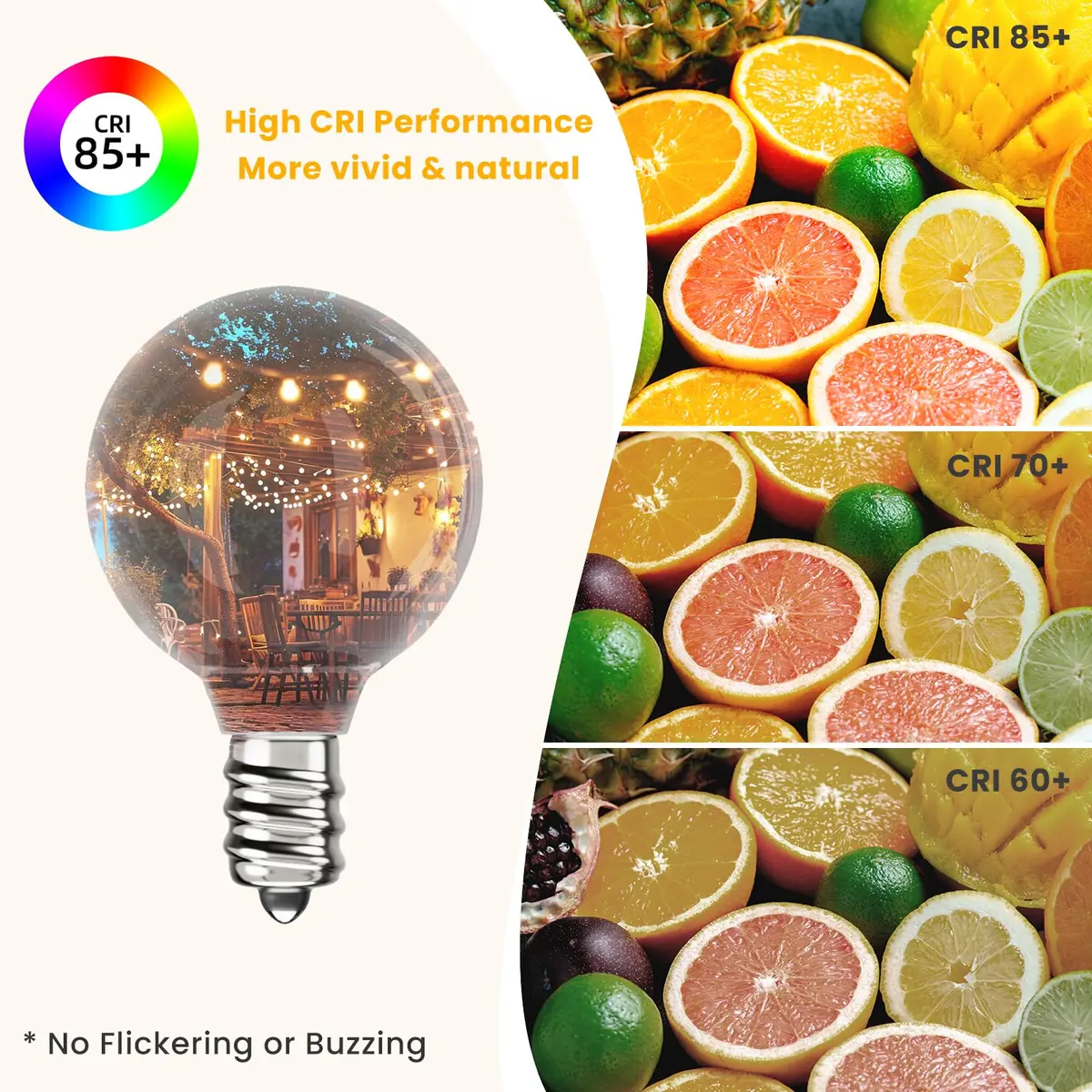 Svater G40 LED Replacement Bulbs 50 Pack E12 Base | Shatterproof 2700K Warm White - view 8