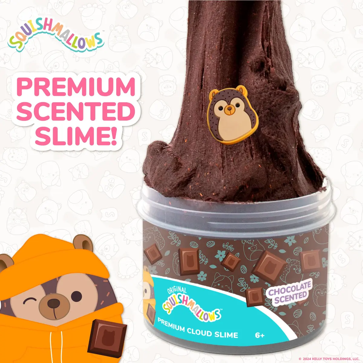 Squishmallows Hans Premium Cloud Slime 8 oz | Chocolate Scent, Reusable, Kids & Adults - view 2