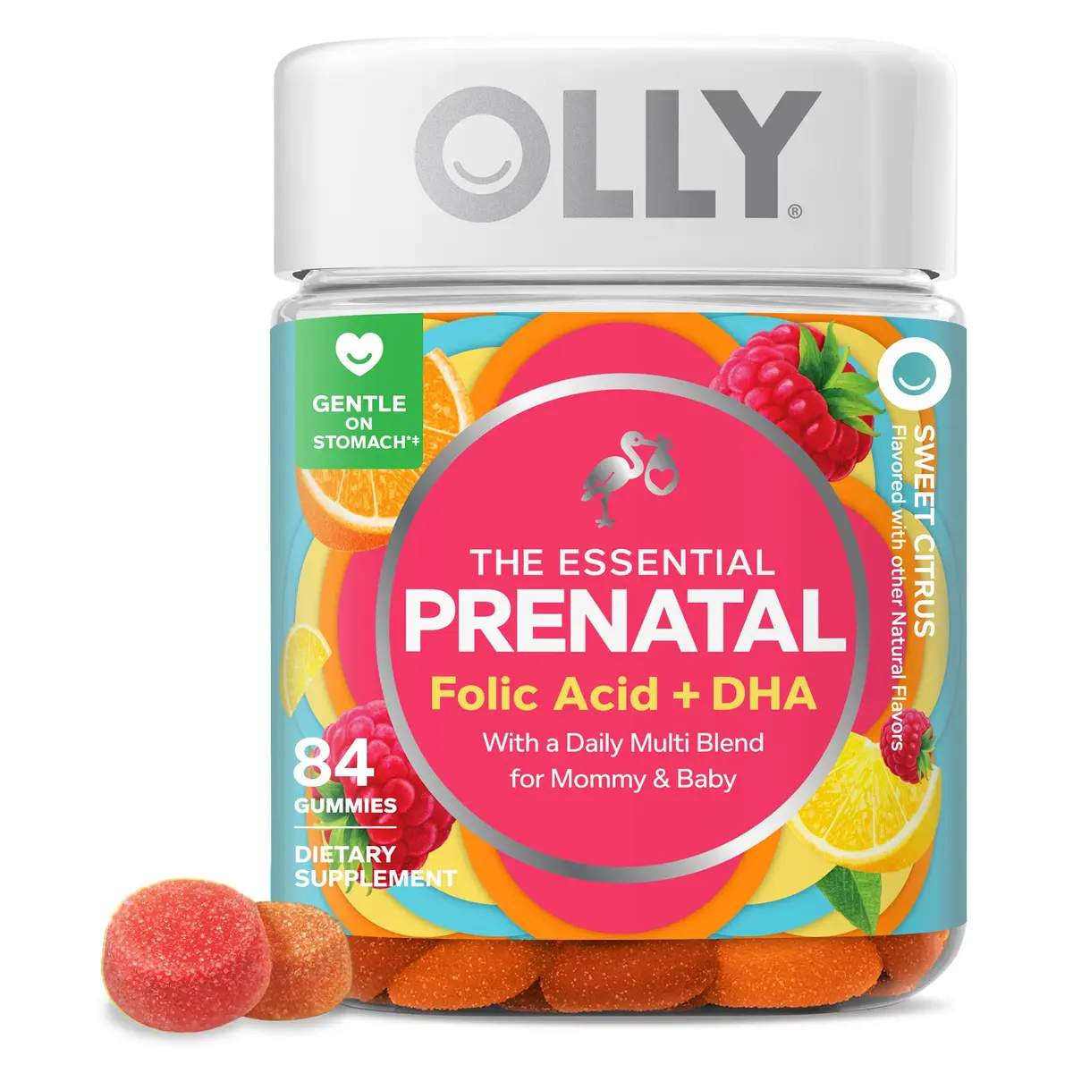 OLLY Prenatal Multivitamin Gummy, Daily Blend for Mommy & Baby - 84 Count | Supports Cellular Energy & Folic Acid for Baby's Growth - main product image