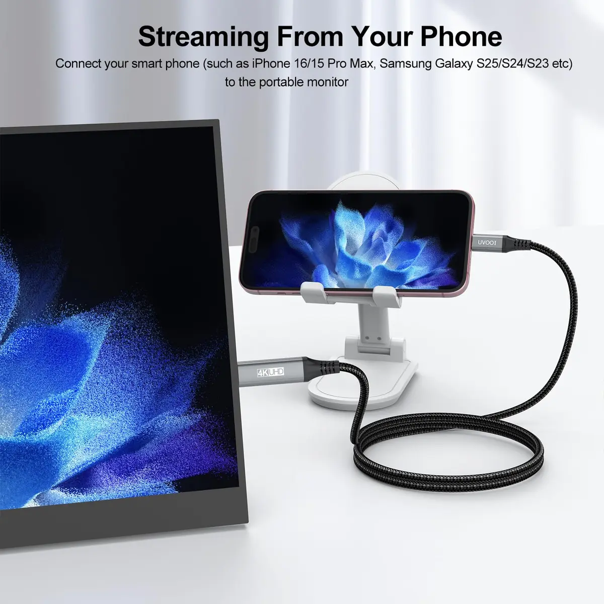 UVOOI USB C to Mini HDMI Cable 6FT (1.83m) | 4K@60Hz High Speed Video Cord - view 8