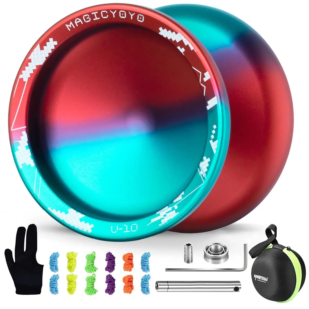 MAGICYOYO V10 Professional Finger Spin Yoyo Dual Mode Responsive & Unresponsive Metal Yo Yo 56mm (2.2in) - main product image