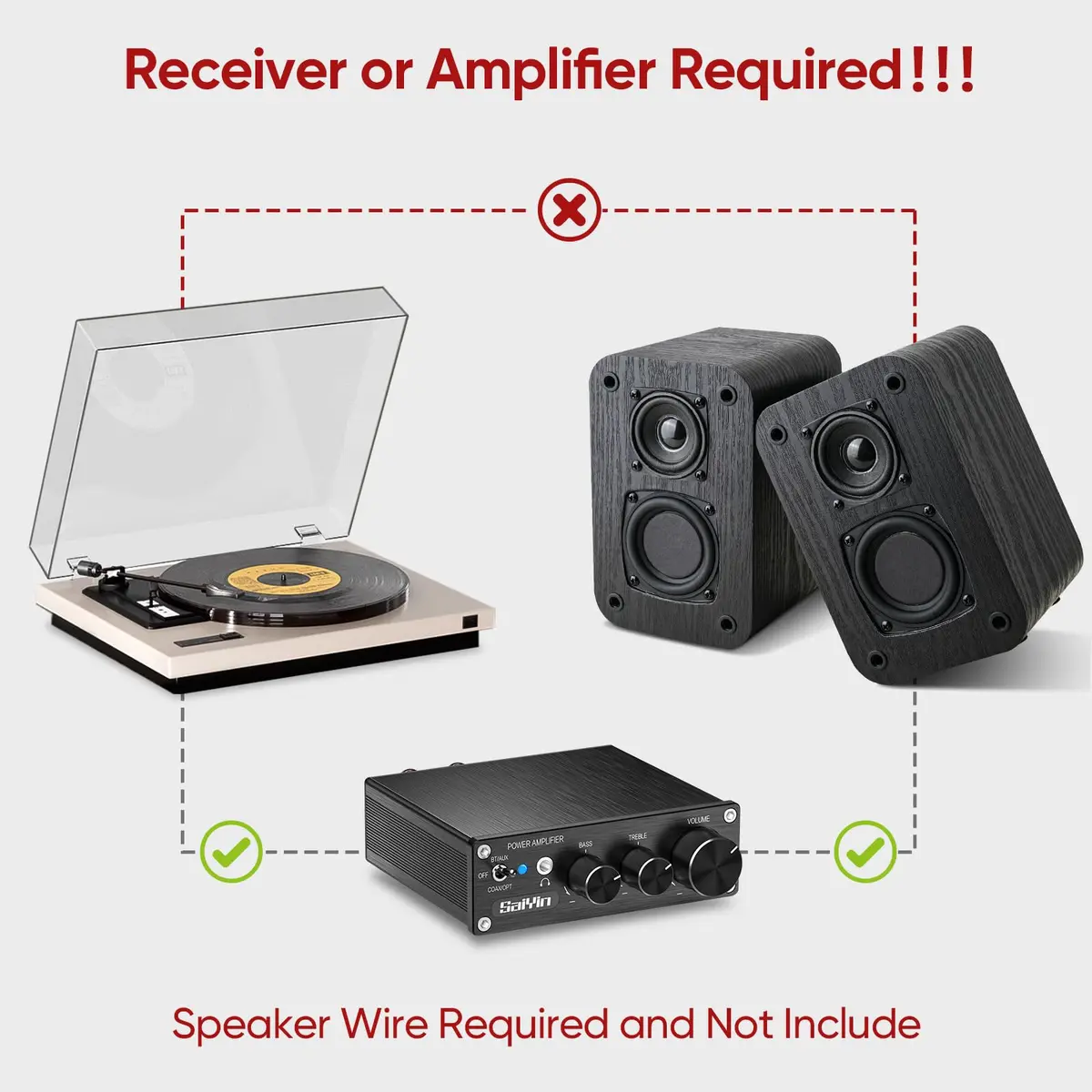 RIOWOIS Passive Bookshelf Speakers DS6500M Wood Grain | 2.75-inch Woofer, 2-inch Tweeter, 30W Peak Power, 6-ohm Impedance - view 5