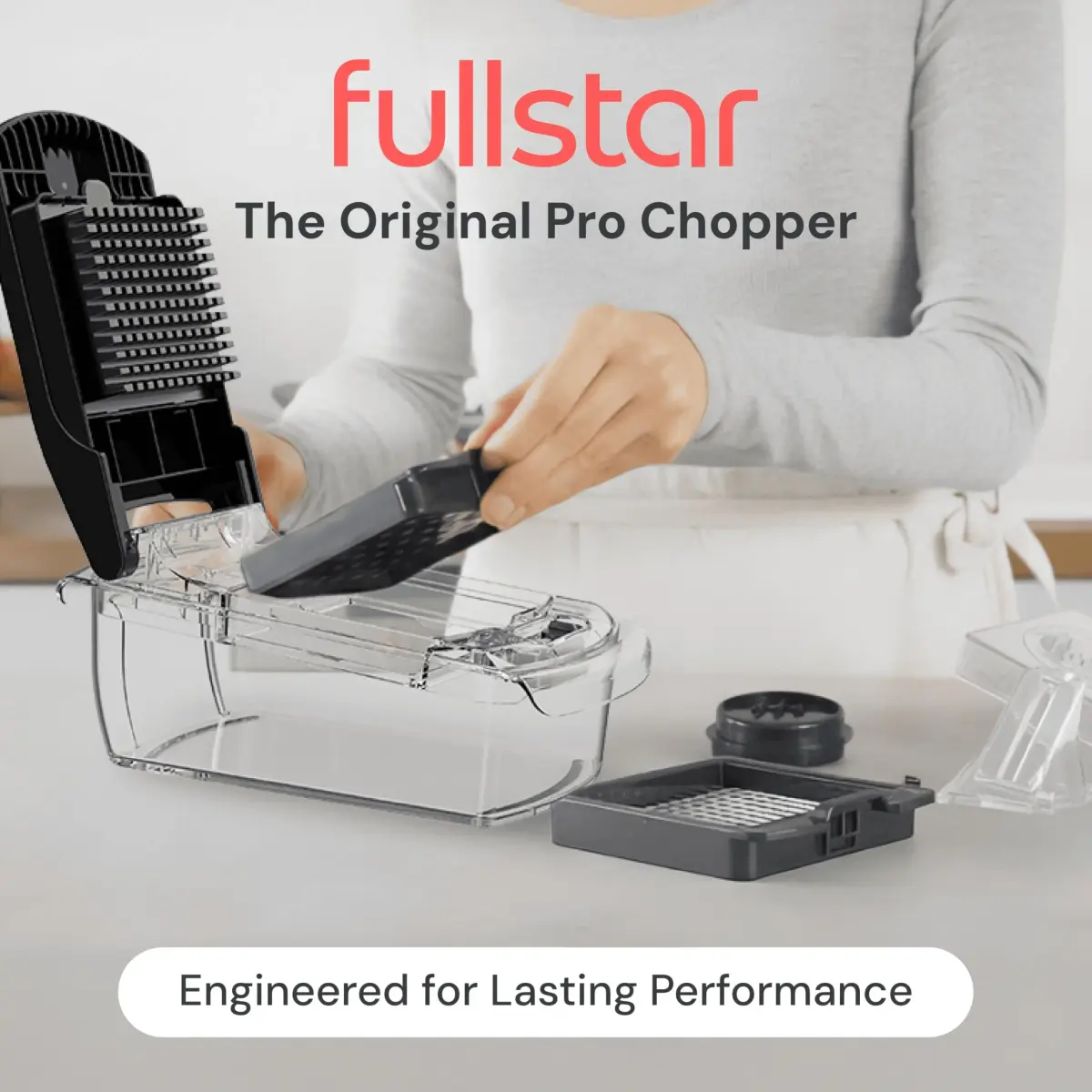 Fullstar Pro Original Clear 4-in-1 Vegetable Chopper & Spiralizer for Quick Kitchen Prep - view 2