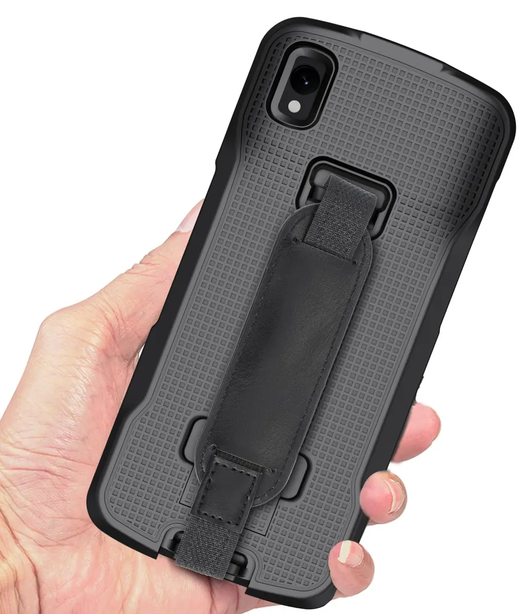 Nakedcellphone Case and Hand Strap Combo for Zebra TC22 TC27 - Black | Slim Impact Protection - view 9