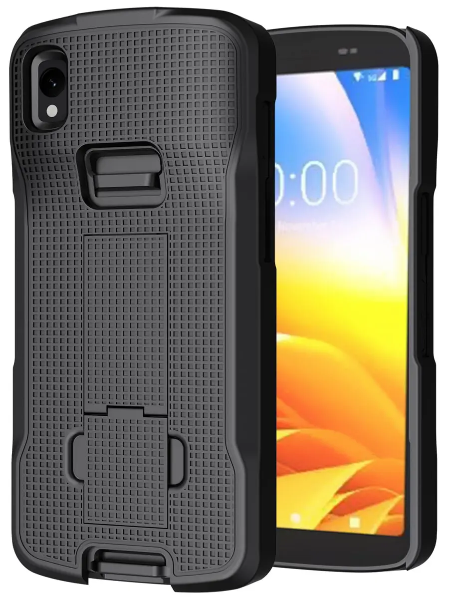 Nakedcellphone Case and Hand Strap Combo for Zebra TC22 TC27 - Black | Slim Impact Protection - view 2