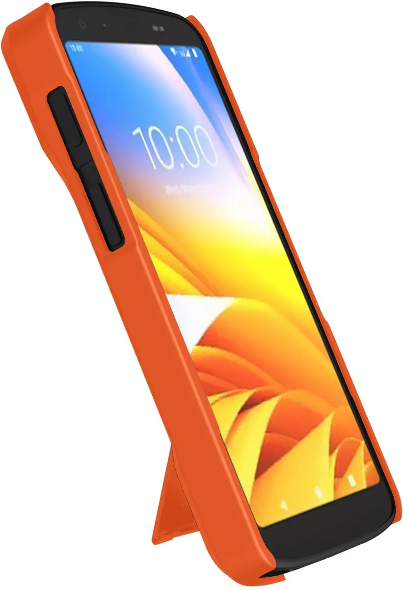 Nakedcellphone Hand Strap and Kickstand Case for Zebra TC22 TC27 - Bright Orange (1.5mm Slim Fit) - view 10