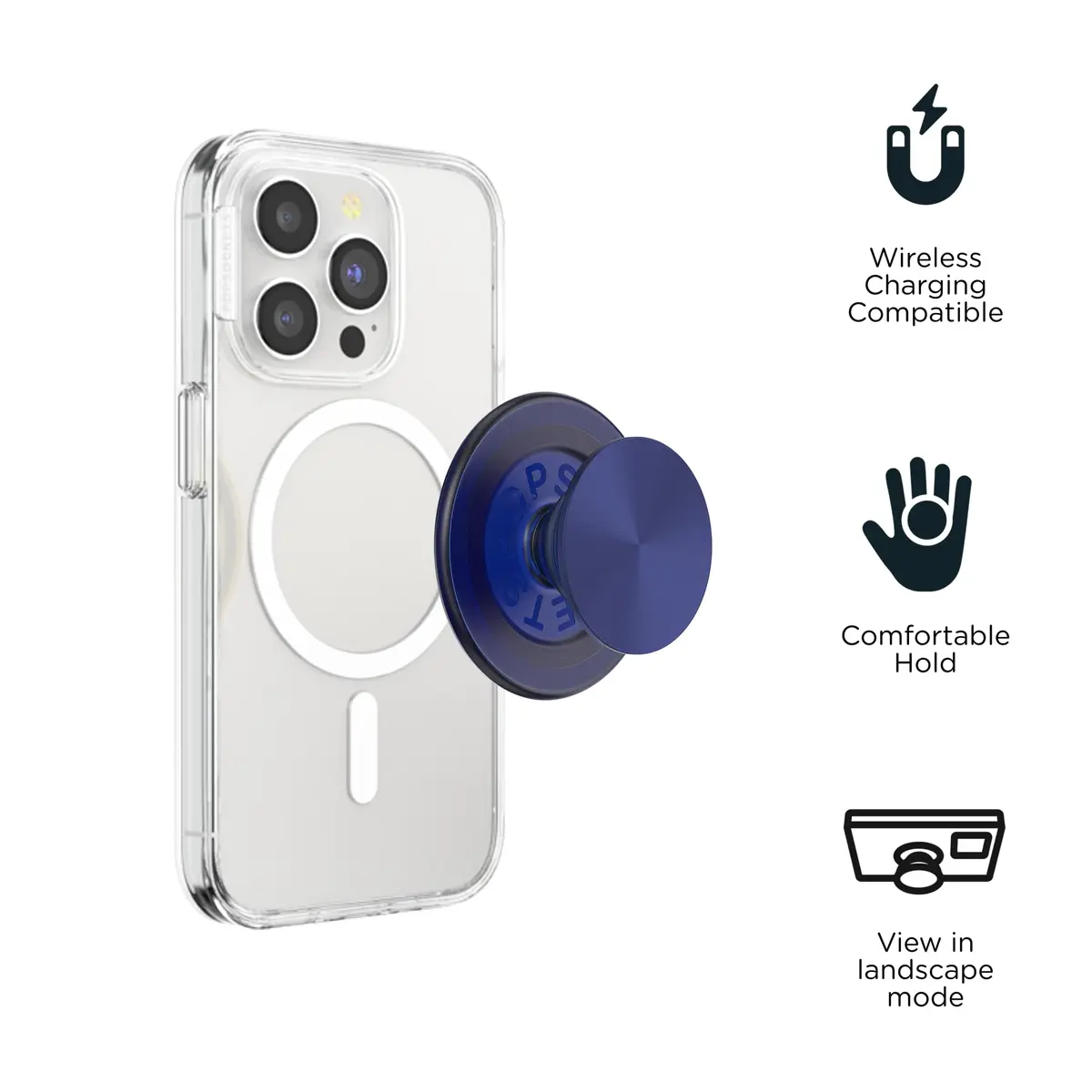 PopSockets Phone Grip for MagSafe French Navy | Magnetic Stand & Grip for iPhone & Android - view 4