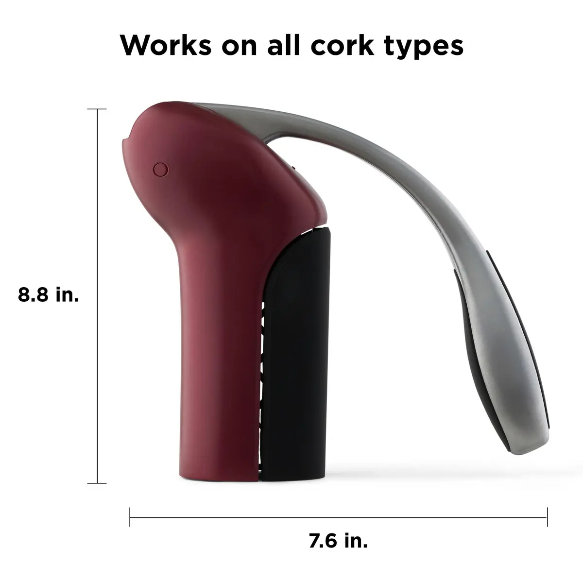 Rabbit Vertical Corkscrew Wine Opener with One-Pull Design, Foil Cutter Included, Easy to Use Manual Lever, Durable Stainless Steel Spiral, Merlot | Effortless Wine Opening - view 5