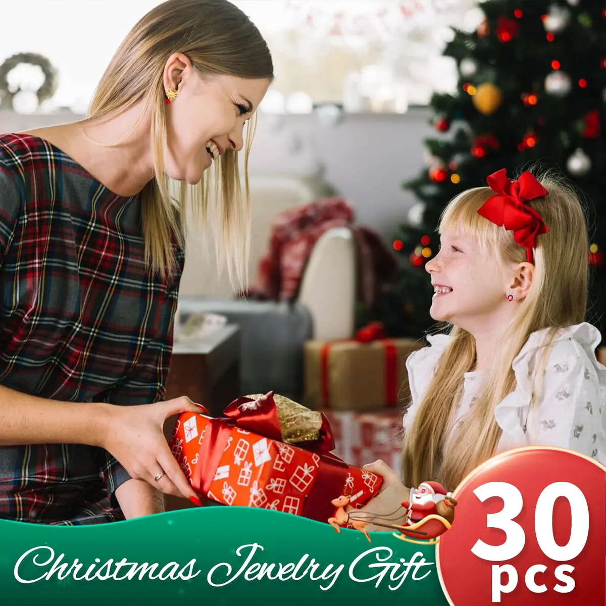 Gushu 30 Pairs Christmas Stud Earrings Set for Women | Hypoallergenic Holiday Jewelry Gifts - view 7