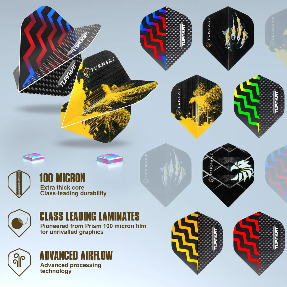 Turnart Darts Metal Tip Set - Steel Tip Darts Set Professional Metal Darts | 12 Darts & Spare Parts Box - view 7