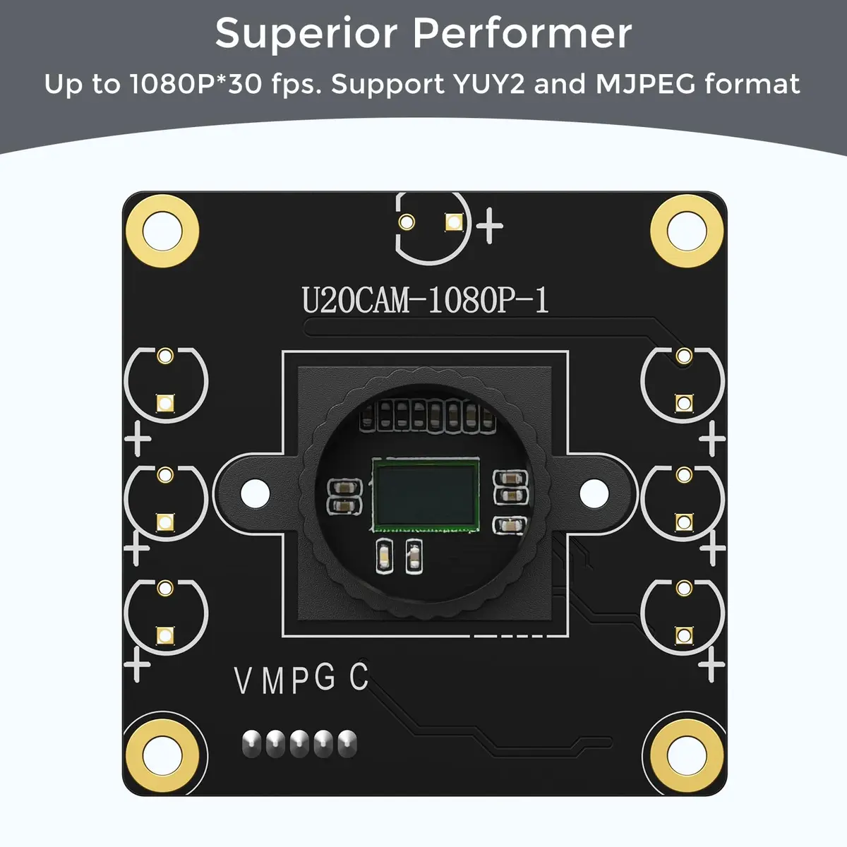 innomaker 1080P USB 2.0 UVC Camera Module 32x32mm | 130° Wide Angle, Plug & Play for SBCs - view 5
