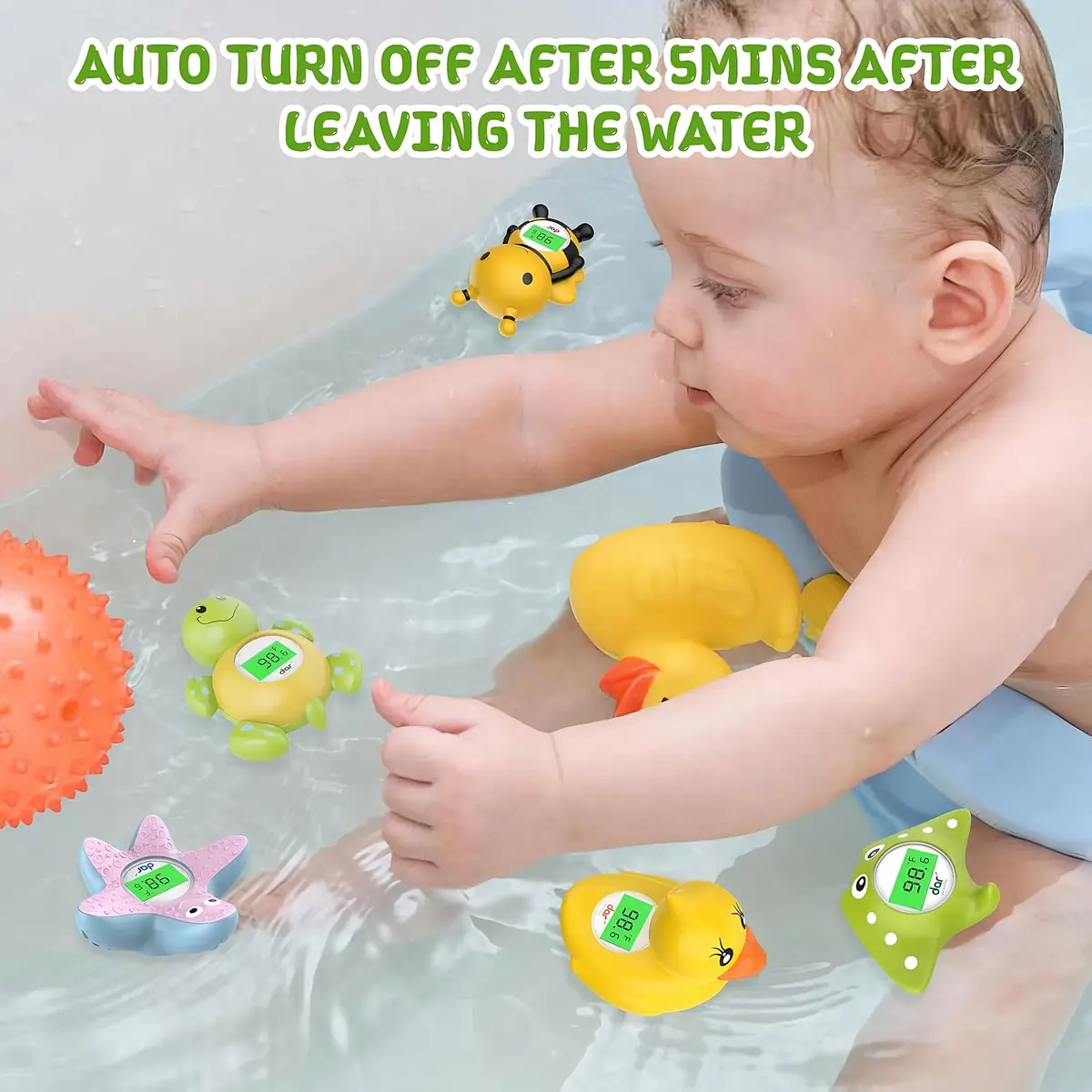 dar darouxiao Baby Bath Thermometer Floating Duck | Instant Temp & Safety Alert (70-120c) - view 5