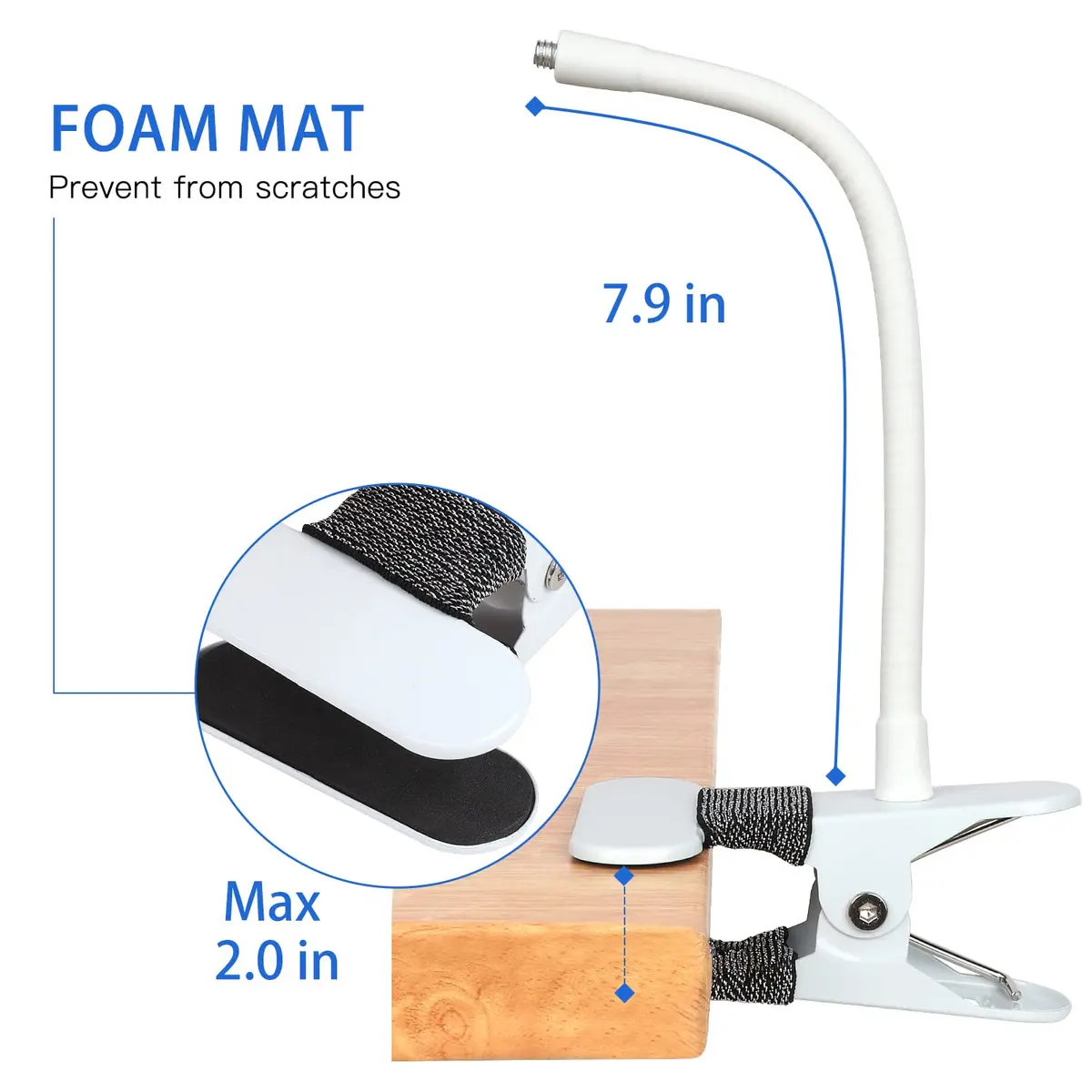 iTODOS Baby Monitor Mount Compatible with Nanit Pro & Flex Stand 8in Flexible Arm | Portable & Sturdy - view 7