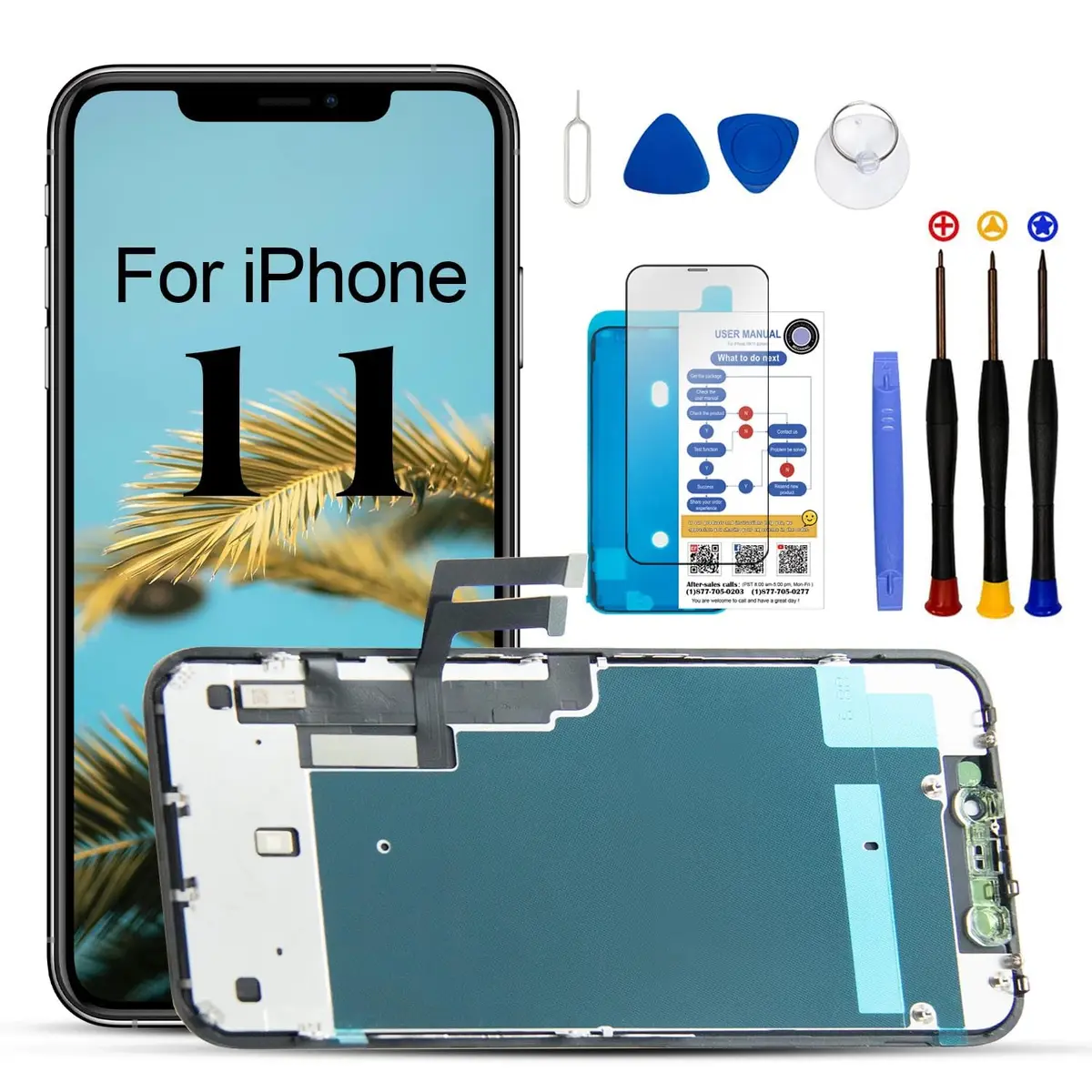 EFAITHLIFE iPhone 11 Screen Replacement 6.1 inch (179g / 6.3oz) | FHD Display with Tools - main product image