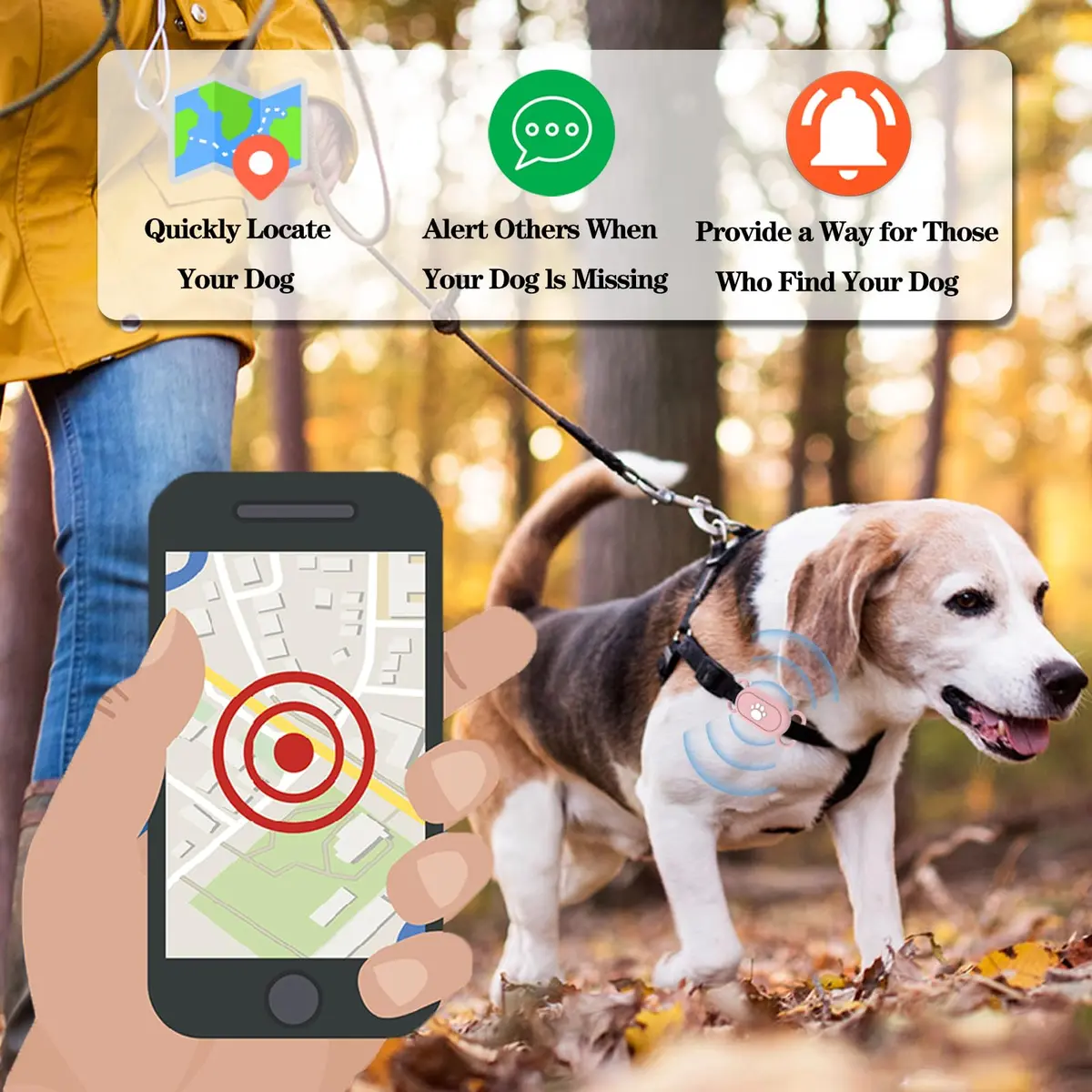 Rzttwl 2 Pack Waterproof Dog Collar Holder for Samsung Galaxy SmartTag2, Pink Blue | Silicone GPS Tracker Case - view 5