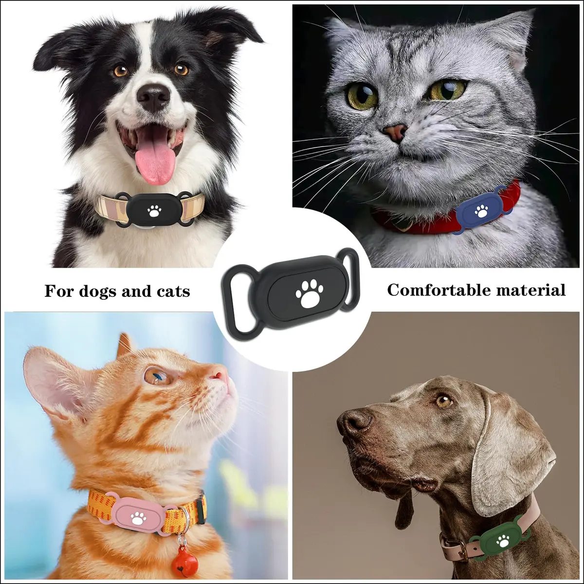 Rzttwl 2 Pack Waterproof Dog Collar Case for Samsung Galaxy SmartTag2, Black - view 6