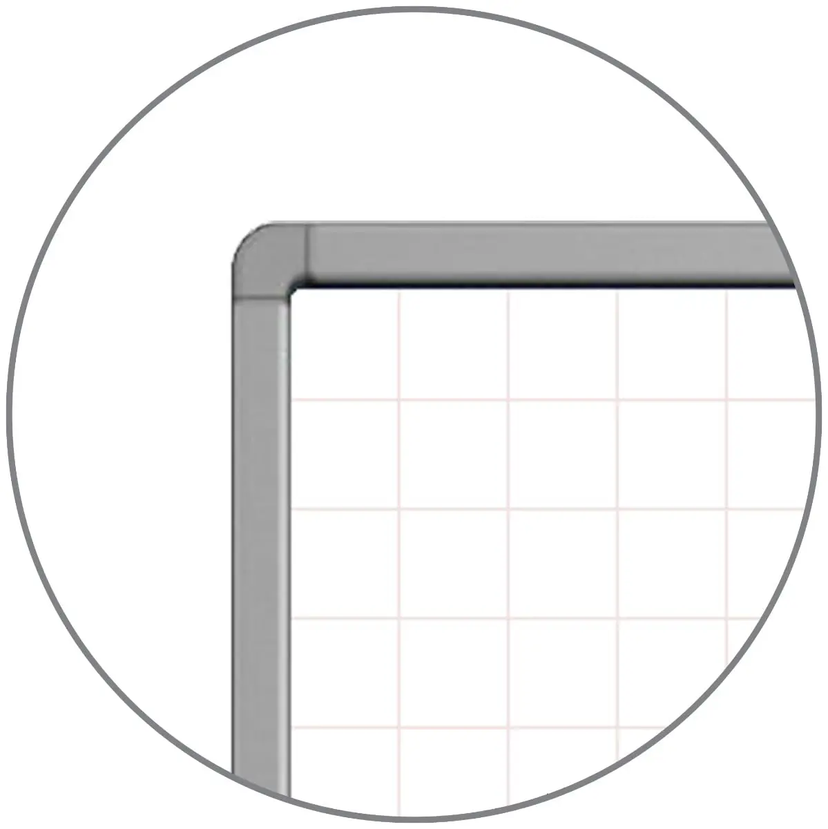 Luxor WB7240LB 72" x 40" Wall-Mounted Magnetic Ghost Grid Whiteboard | Aluminum Frame, Includes Mounting Hardware - main product image