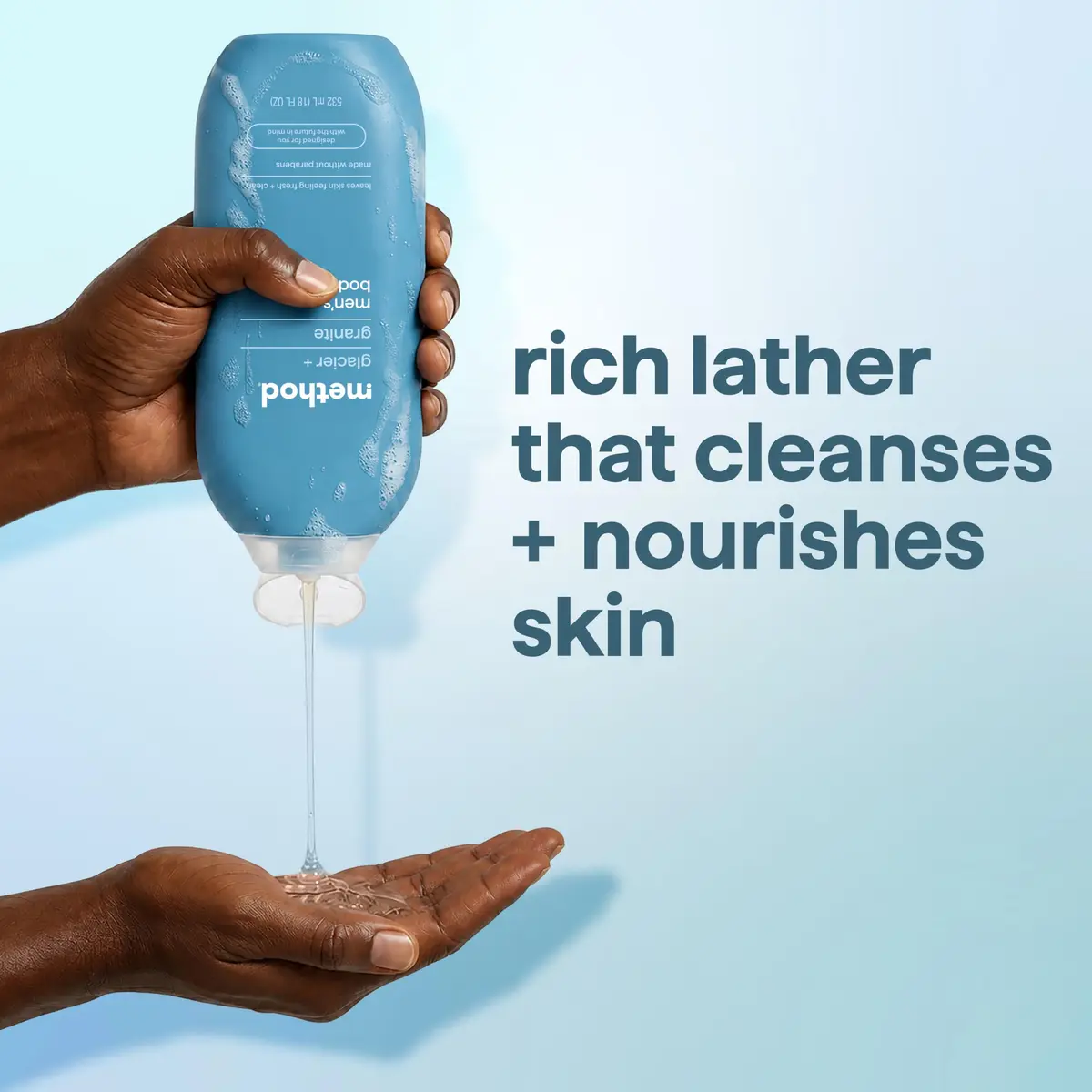 Method Men’s Body Wash Glacier + Granite 18 fl oz | Rich, Creamy Lather for All Skin Types - view 5