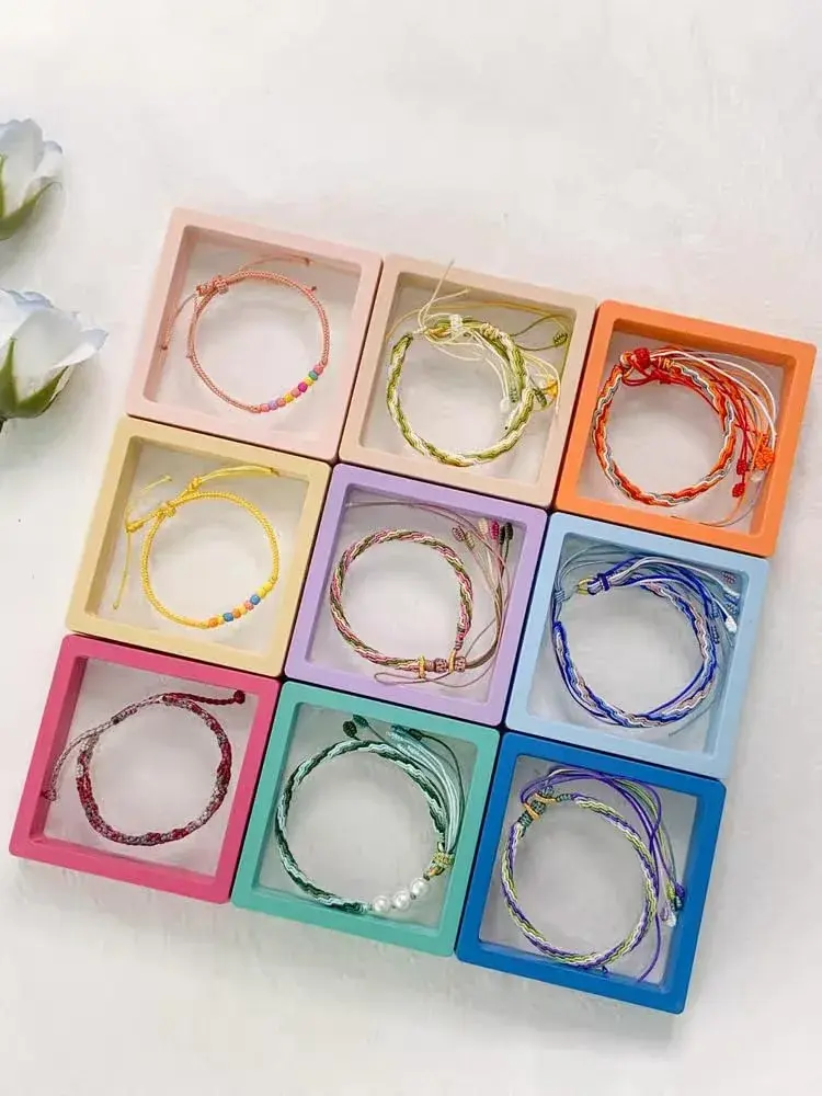 Ailison 3D Floating Frame Display Stands, 12 Pack, 9 cm (3.54") | Stackable Jewelry Organizer Box - view 5