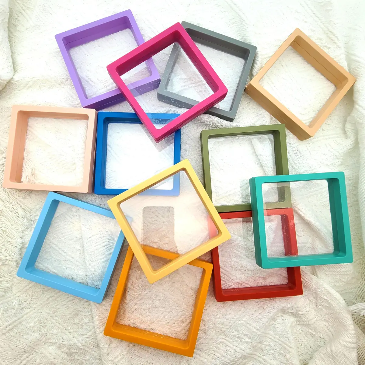 ailison 3D Floating Frame Display Stand 10.99 cm (4.33 inches) | Pack of 12 for Jewelry, Medals, Coins - view 4