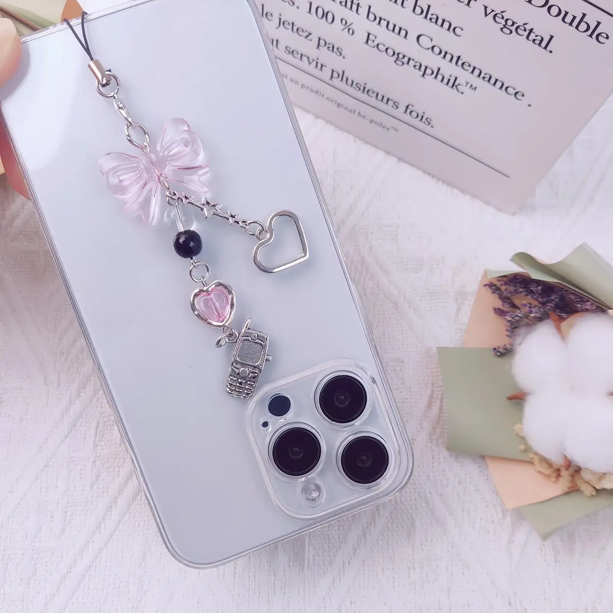 cioatu Phone Charm 1-4PCS Y2K Aesthetic Strawberry Butterfly Star | Cute Phone Accessories - view 6