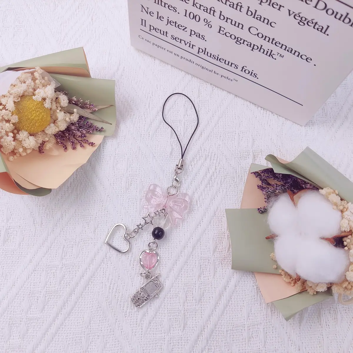 cioatu Phone Charm 1-4PCS Y2K Aesthetic Strawberry Butterfly Star | Cute Phone Accessories - view 2