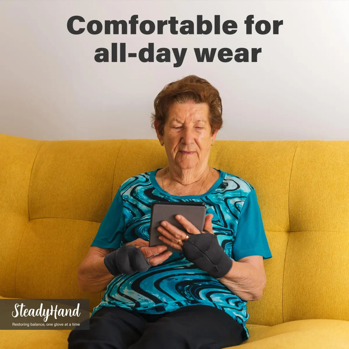 Noah Baby Weighted Gloves for Tremors, Left Hand, L Size | Steady Hand Therapy Aid - view 6