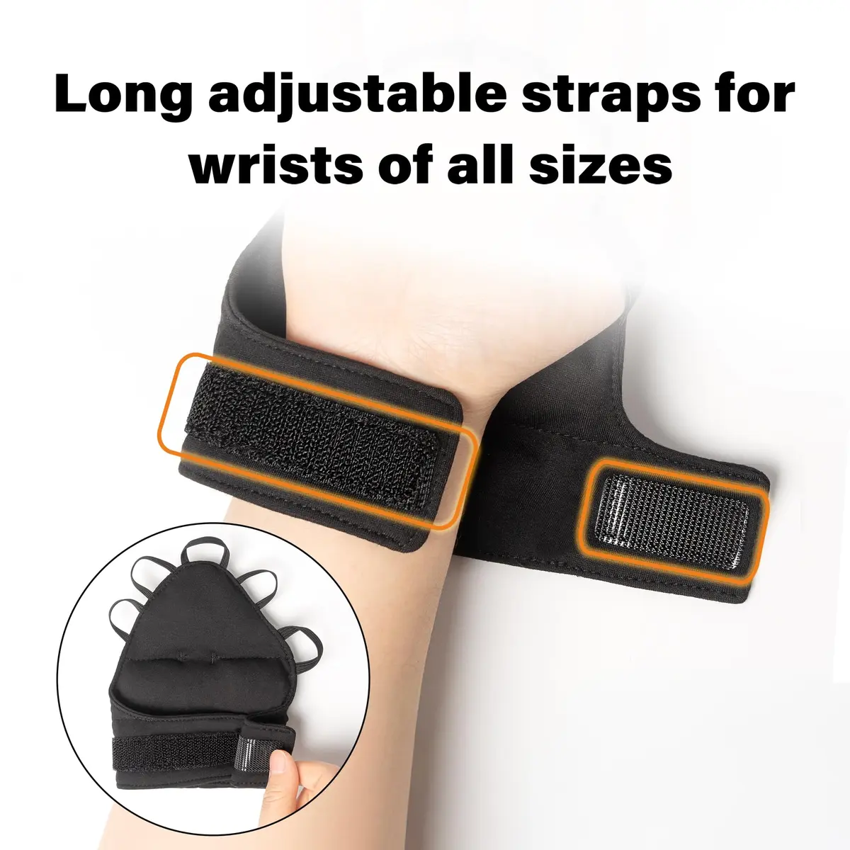 Noah Baby Weighted Gloves for Tremors | Adjustable Hand Stability Aid, 2.4-4.5" Palm, Black - view 2