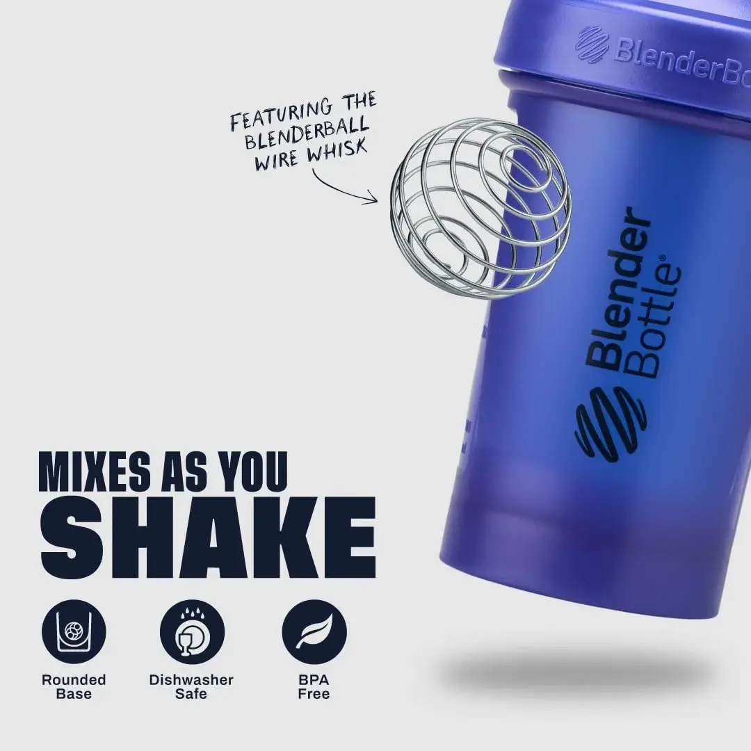 BlenderBottle Classic V2 Shaker Bottle 28 oz (828 ml) Reflex Blue | Patented Mixing System - view 3
