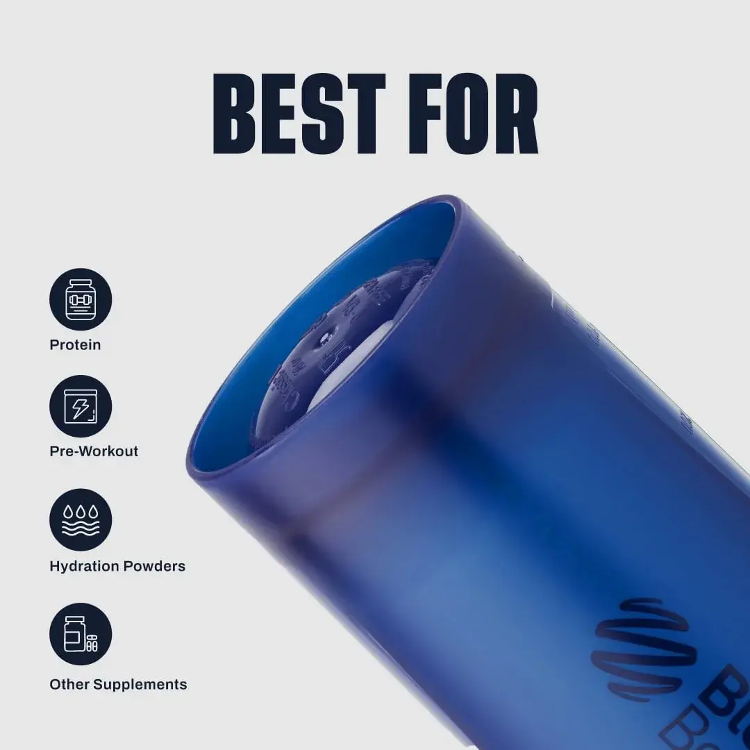 BlenderBottle Classic V2 Shaker Bottle 28 oz (828 ml) Reflex Blue | Patented Mixing System - view 4
