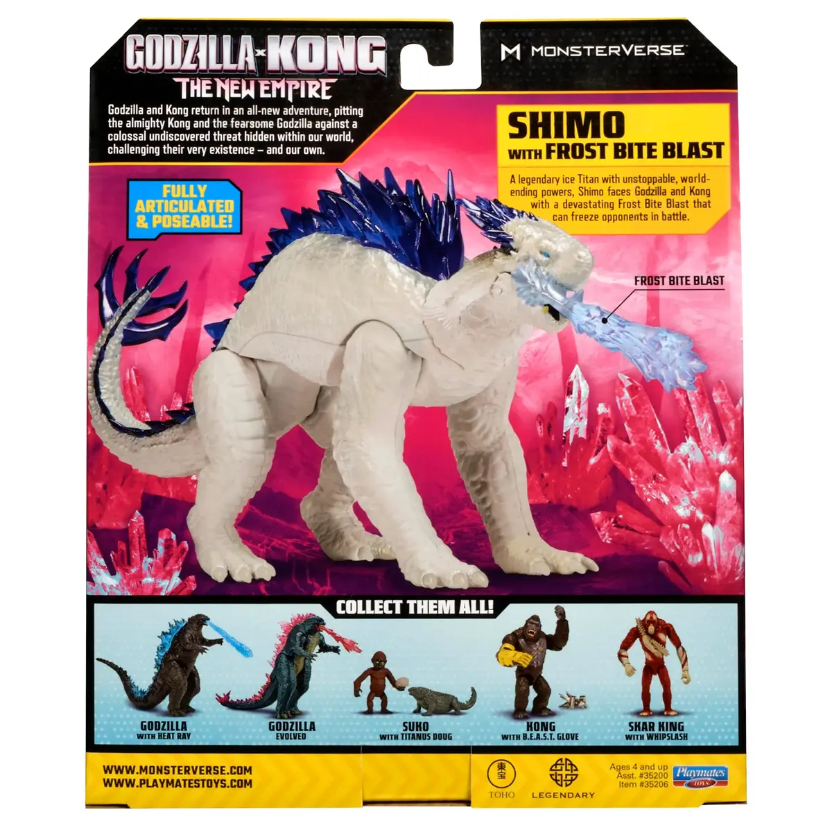 PlayMates Godzilla X Kong Monsterverse 3 Inch Action Figure - Shimo with Frost Bite Blast | Epic Battle Replica - view 6