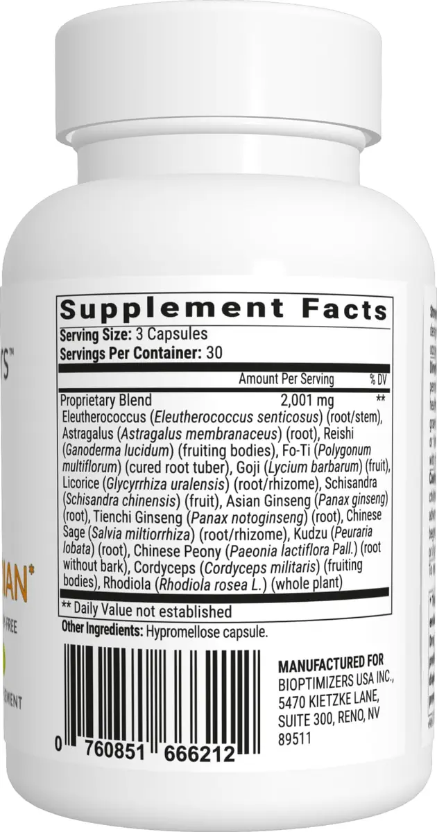 BIOptimizers Stress Guardian 90 Capsules | Stress Support Supplement for Mental Clarity & Resilience - view 2